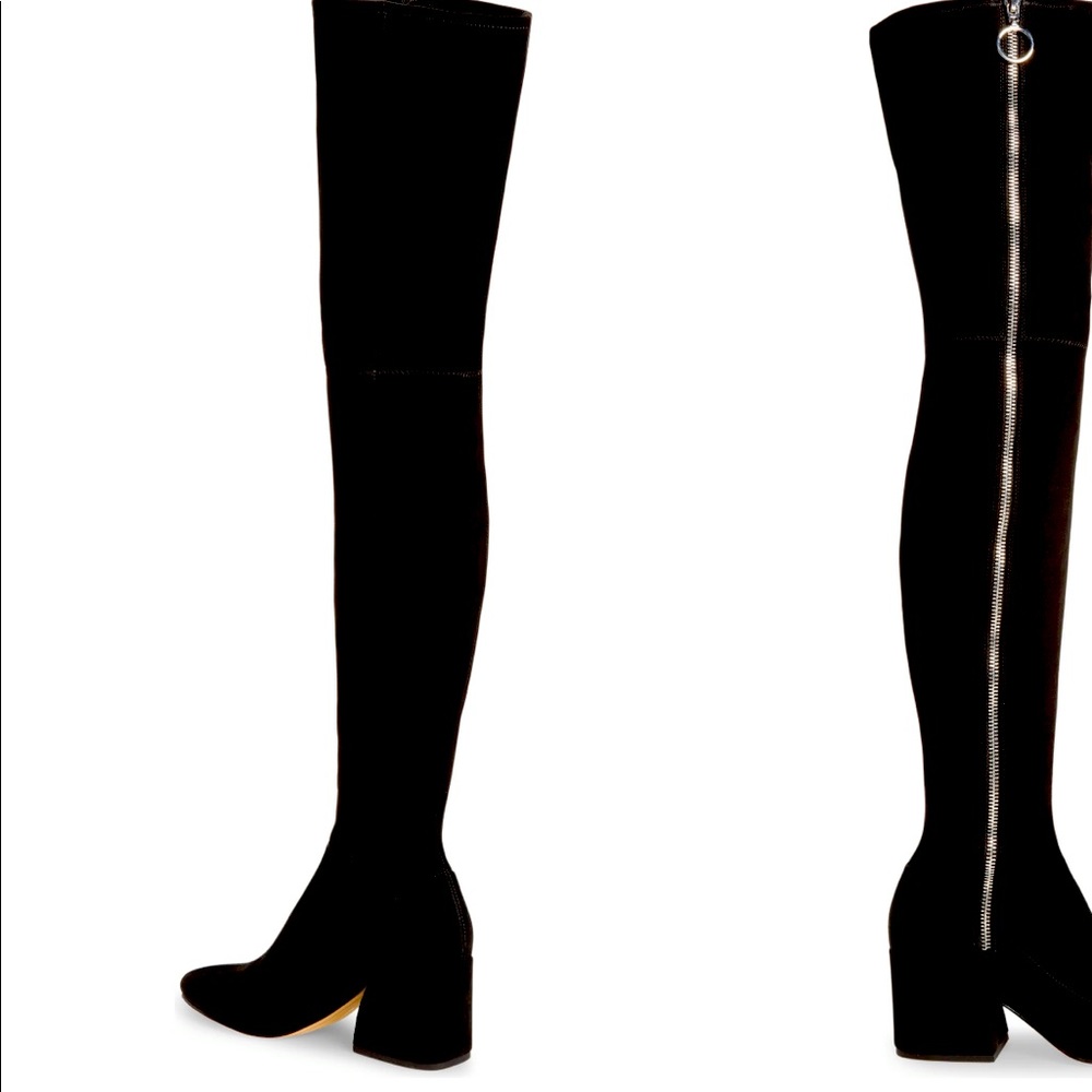 Dolce Vita over-the-knee boots. Black Suede. Like new, never worn out.